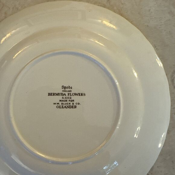 Spode England 9" Set of 4 Luncheon Plates BERMUDA FLOWERS Assorted Vintage - Picture 9 of 12